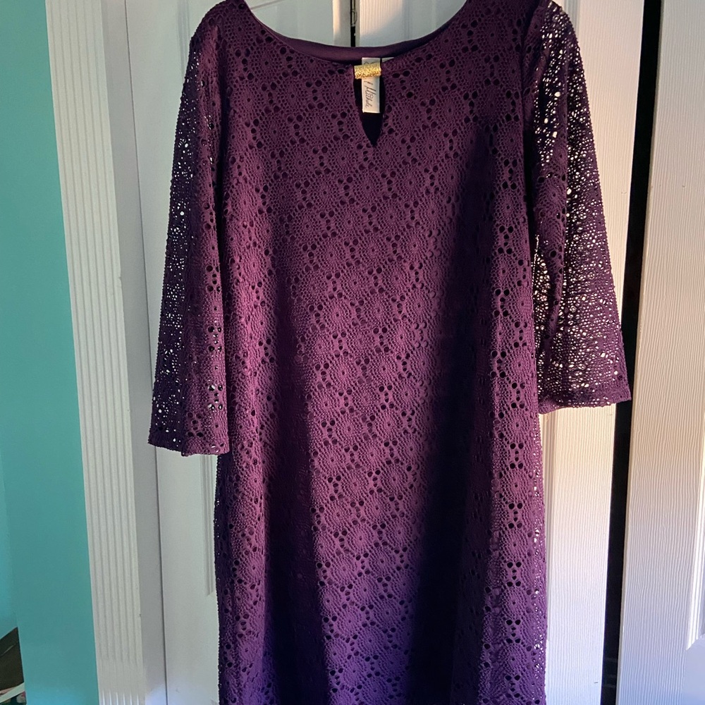 Purple lace dress